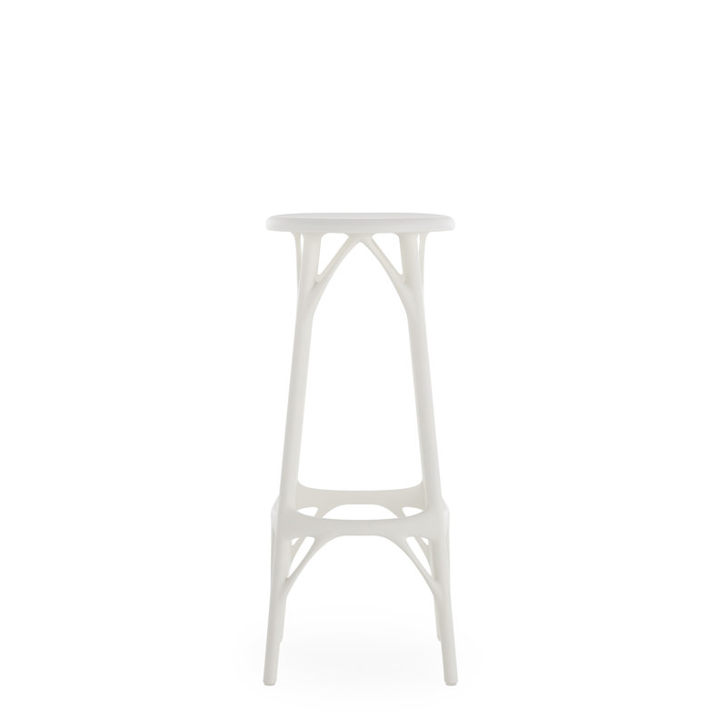 A.I. Outdoor Bar Stool, White, Bar Stool (30" Seat Height)