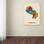 « paraguay aquarelle map », impression sur toile tendue-15722095