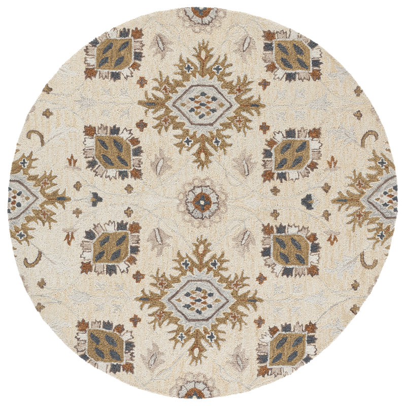Metro 898 Hand Tufted 85% Wool; 15% Cotton Oriental Rug, Round 6'