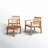 Koval 3-Piece 2-Person Solid Acacia Wood Outdoor Seating Group 