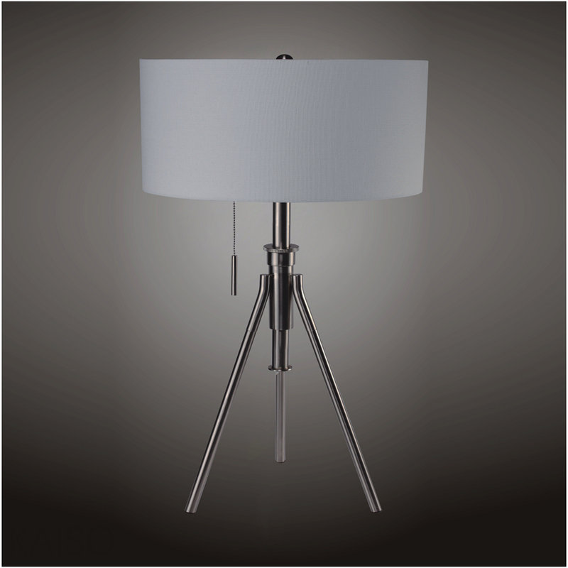 Lampe de table à trépied réglable 32-37 "H, Blanc doux, H 37 po x l 16 po x P 16 po