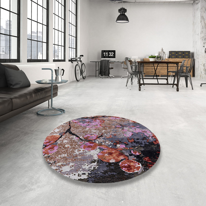 Carnbore Abstract Indoor Rug, Round 6'