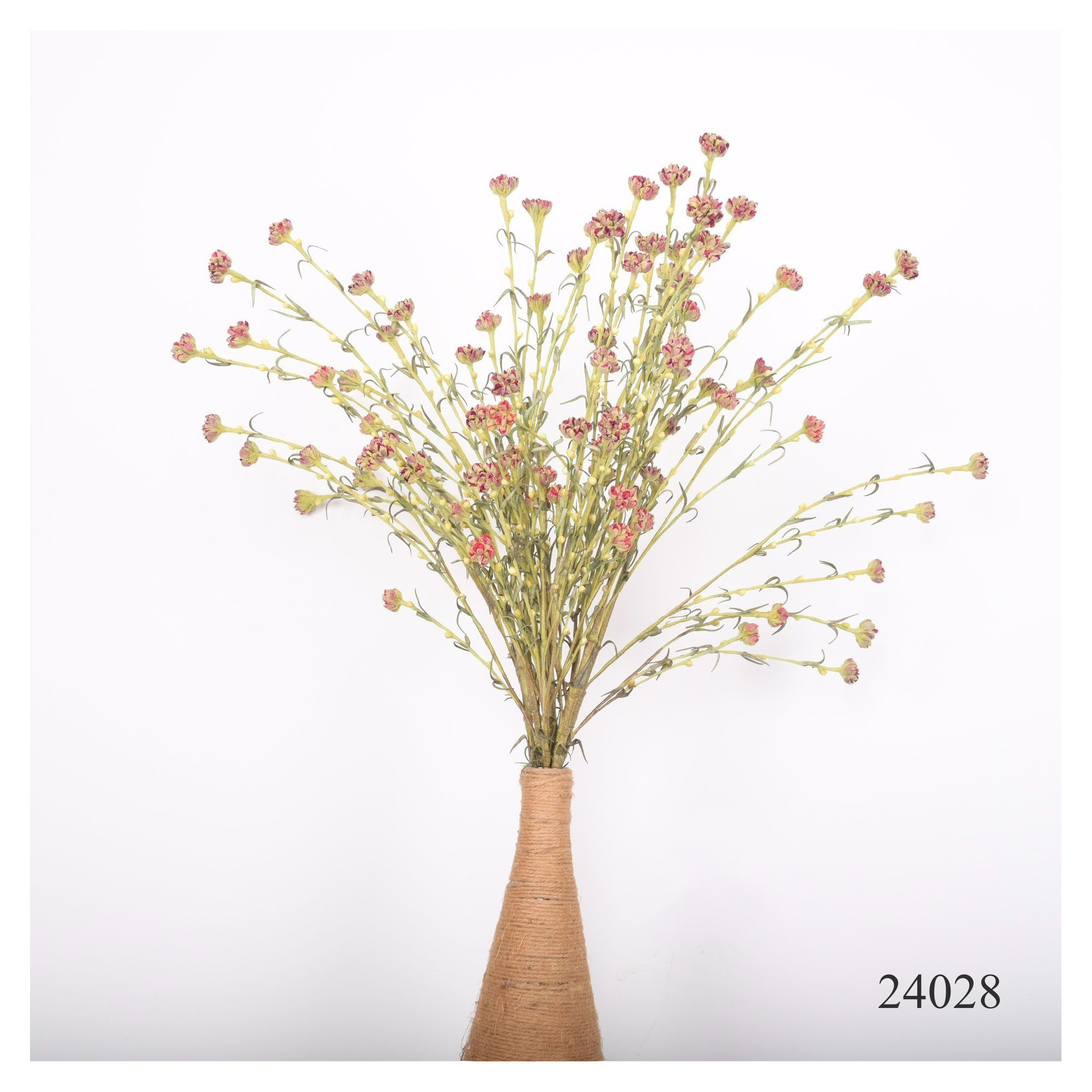 Artificial Wildflower Floral Arrangement With Long Stems For Vase Filler Table Decoration Home Decor, Red