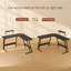 L-Shaped Metal Base Computer Desk