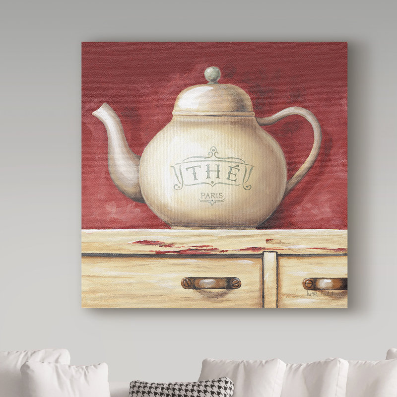 « the paris tea pot », reproduction d’art sur toile tendue, H 24 po x l 24 po