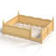 Lit double Montessori avec rangement, chambre d'enfant moderne en bois naturel