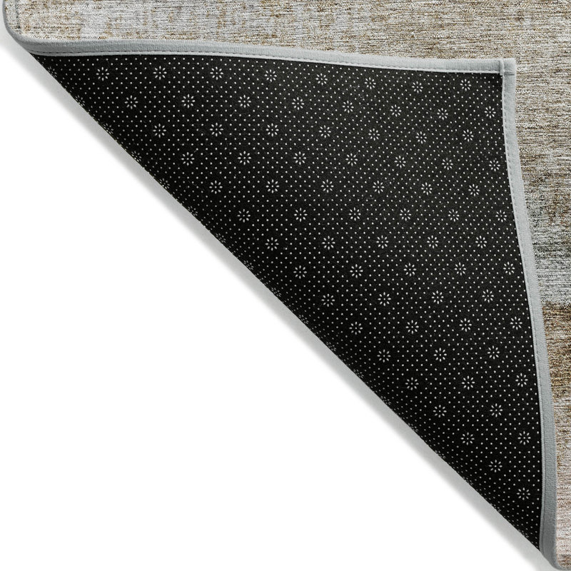 Machine Washable Indoor/Outdoor Cicel ACN1197 Beige Rug, Round 8'