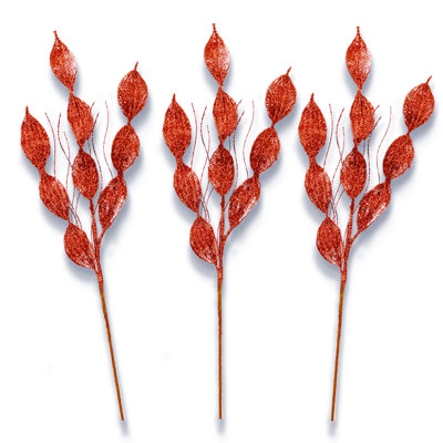 32" Leafy Glitter Picks