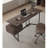 Italian Minimalist Solid Wood Computer Desk with Smoked Wood Veneer-110112701