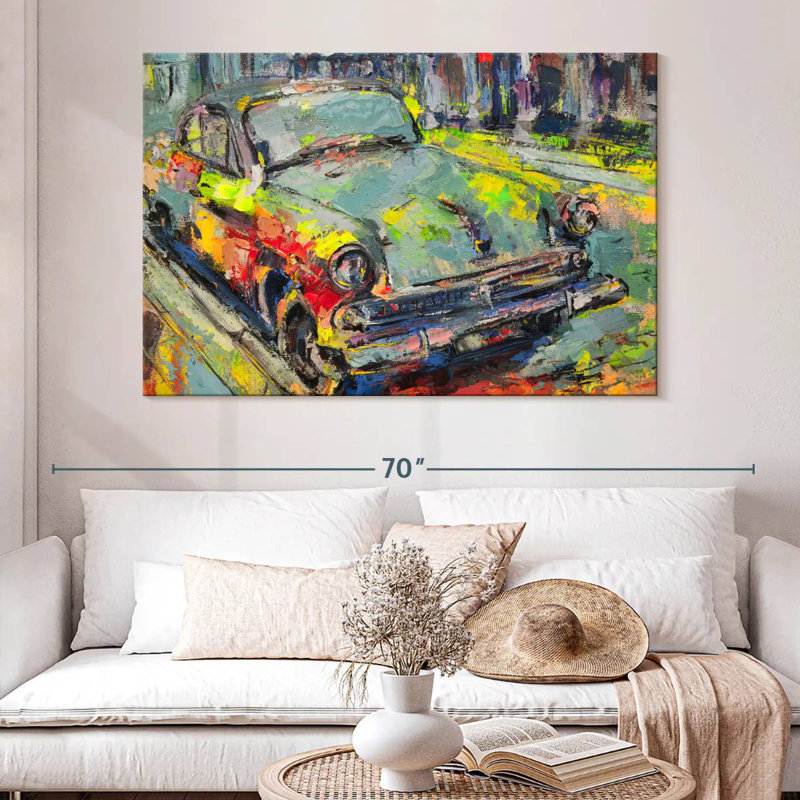 Mehar Abstract Car, 34" H x 51" W