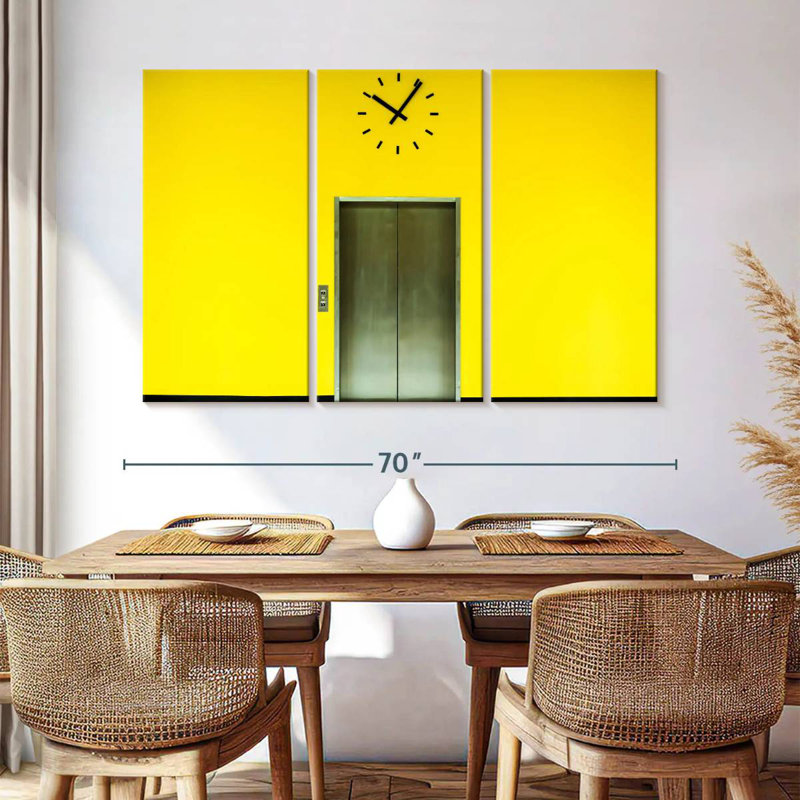 Yellow Elevator, 42" H x 65" W