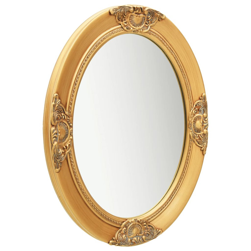 Cann Wood Oval Wall Mirror, Gold, 60cm H x 50cm W