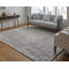 Tapis abstrait en viscose tissé à la main gris / ivoire-1608223208