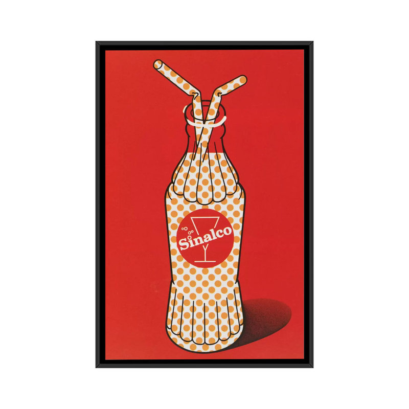 « bouteilled », reproduction d’impression sur toile, H 26 po x l 18 po x P 1,5 po, Toile avec cadre noir, Pas de tapis