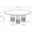 Round Genuine Marble Coffee Table White