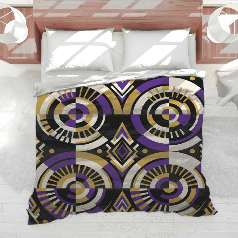 Édredon à motif géométrique Art Deco, Twin