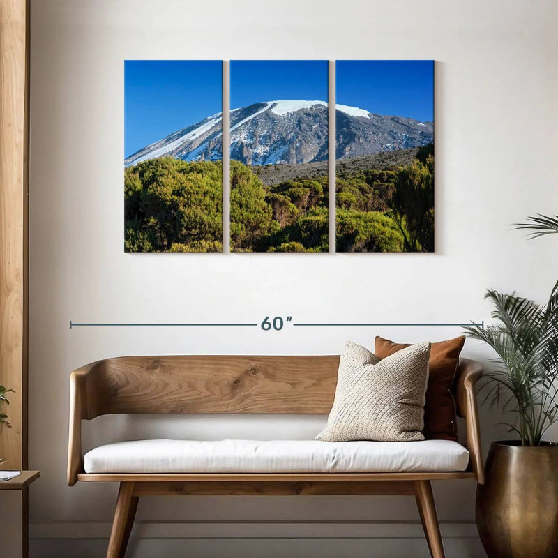 Mont Kilimandjaro enneigé, H 28 po x l 45 po