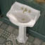 China 27.125" Tall White Vitreous China Oval Pedestal Bathroom Sink with Overflow-1620948155