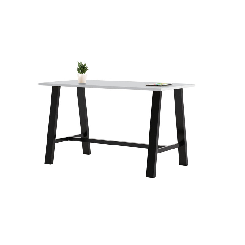 Midtown Solid Wood Breakroom Table, Gray, 41" H x 72" L x 36" W