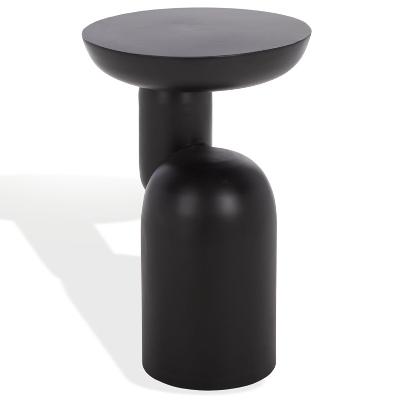 Table d'appoint en métal Donnastella, Noir