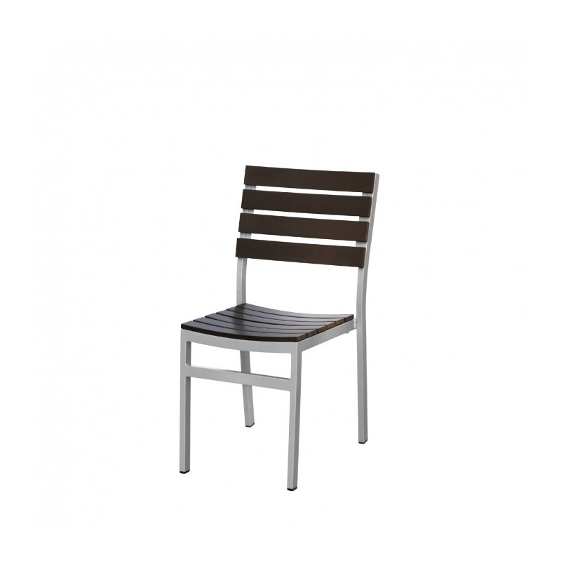 Chaise de patio empilable Vienna, Espresso