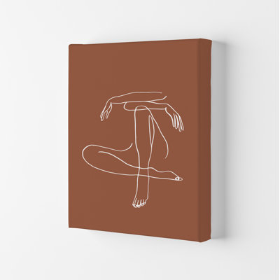 Sitting Legs Arms Crossed Terracotta - Print