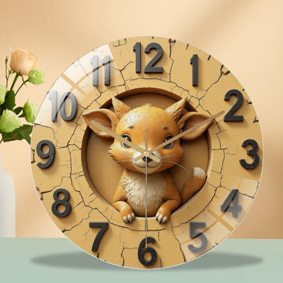 Horloge murale mignonne en forme d'animal