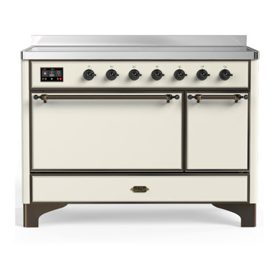 Cuisinière à induction ILVE Majestic III Series 48 po avec 6 éléments à induction (porte pleine)