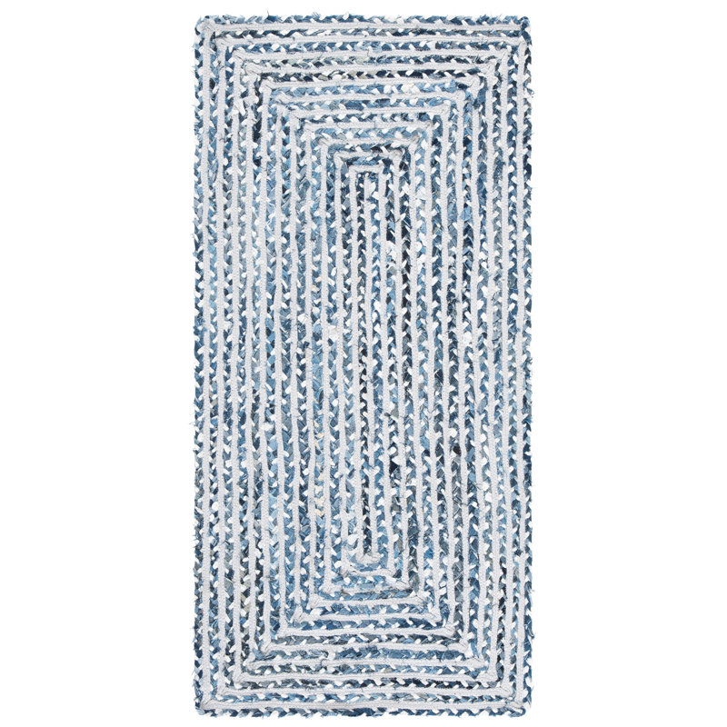 Tapis en coton tressé à la main, Tapis de couloir 2 pi 3 po x 5 pi