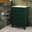 Meuble-lavabo autoportant Cascade 24 po en chêne vert avec comptoir à 3 trous-108951695-108951694