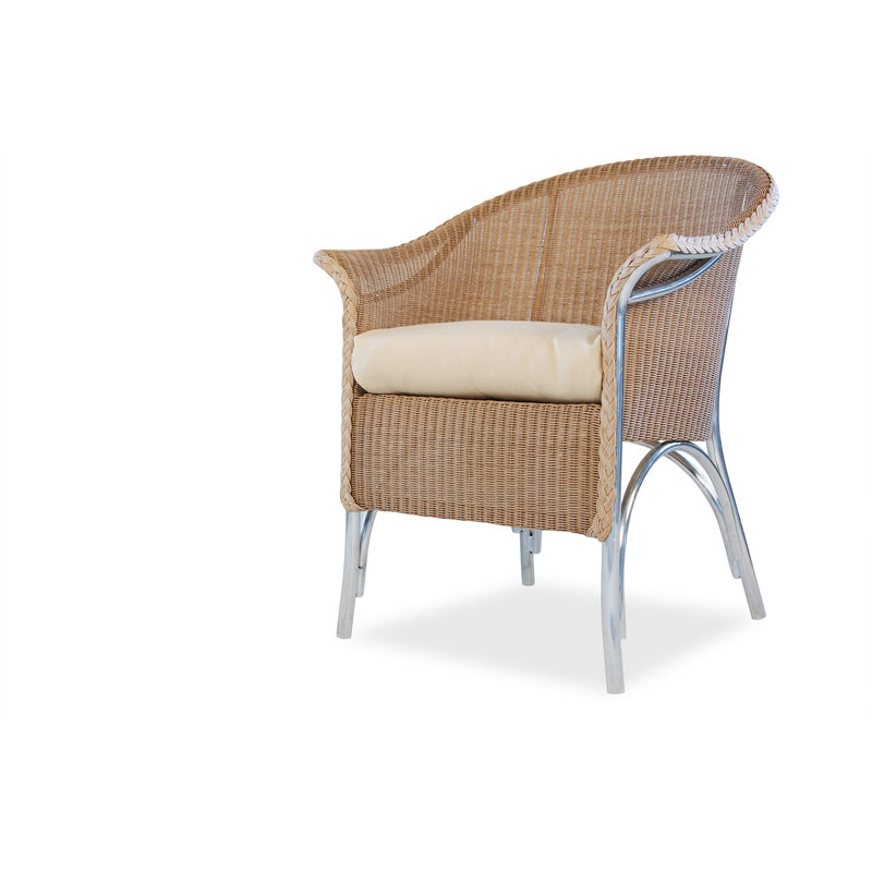 Universal Loom Accessories Outdoor Dining Armchair, Canvas Natural, Hickory