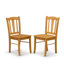 Ensemble de table de cuisine 3 pièces pour petits espaces comprenant une table de salle à manger carrée et 2 chaises, acajou-122157916-122157917