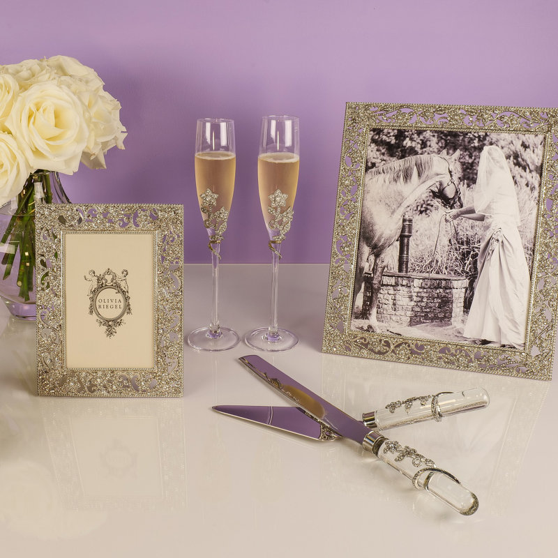 Flora Metal Picture Frame, 8" x 10", Silver