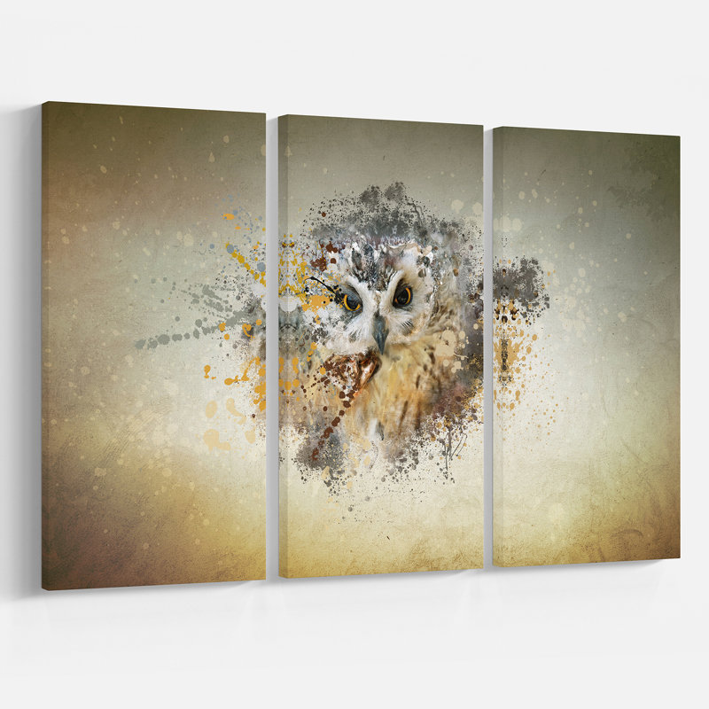 " Large Gracing Owl " 3 - Pieces