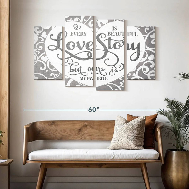 Love Love Typographie, H 32 po x l 52 po