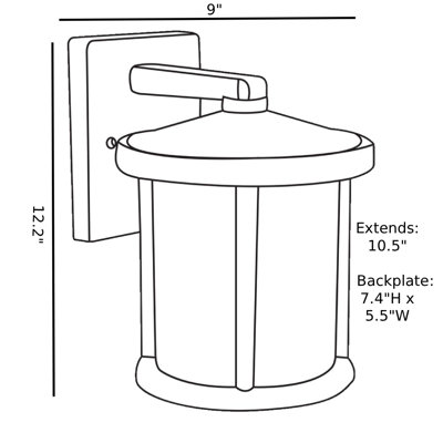 Solus Artisan Round Wall Mount Lantern with Frosted Acrylic Lens