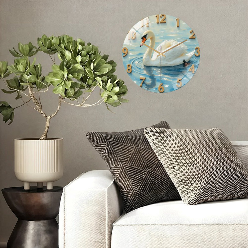 Horloge murale élégante 12 po Swan