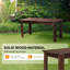 Banc de jardin en bois massif sans dossier-45763983-45763977