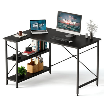 Modular L-Shaped Stainless Steel Writing Desk