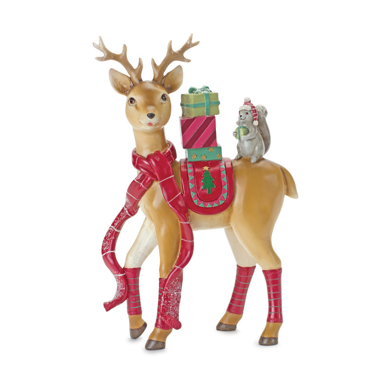 Figurines cerf et écureuil