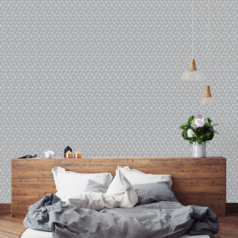 Rouleau de papier peint adhésif Hicklin, L 16,67 po x l 25 po