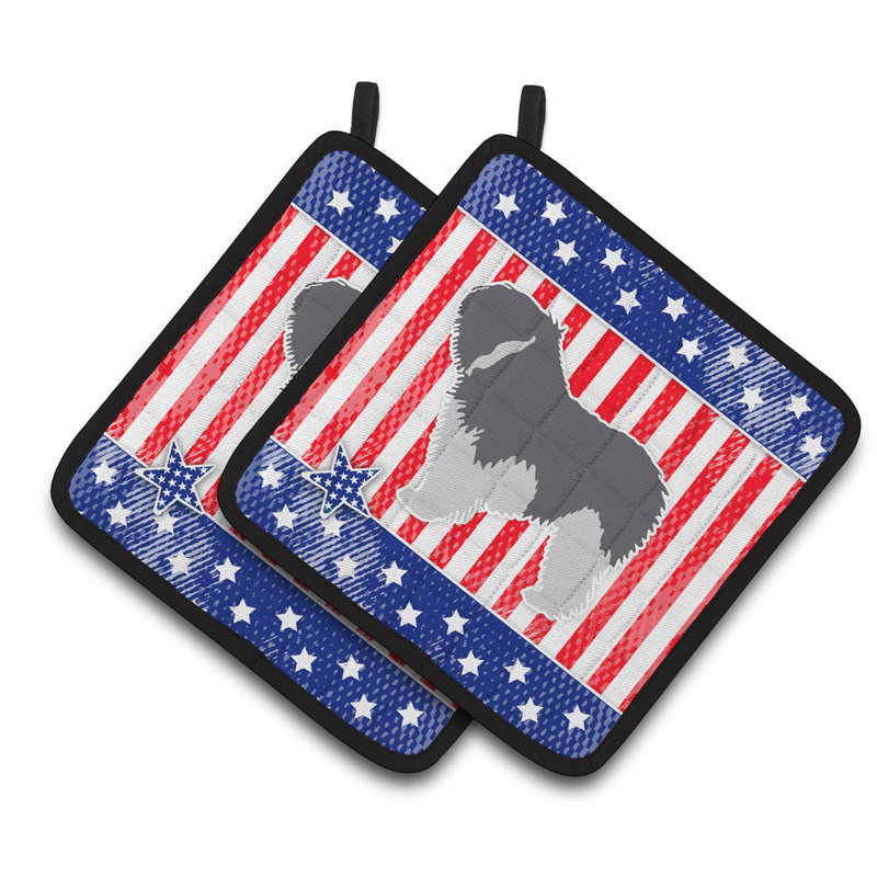 Trinx Patriotic Striped Polyester Potholder