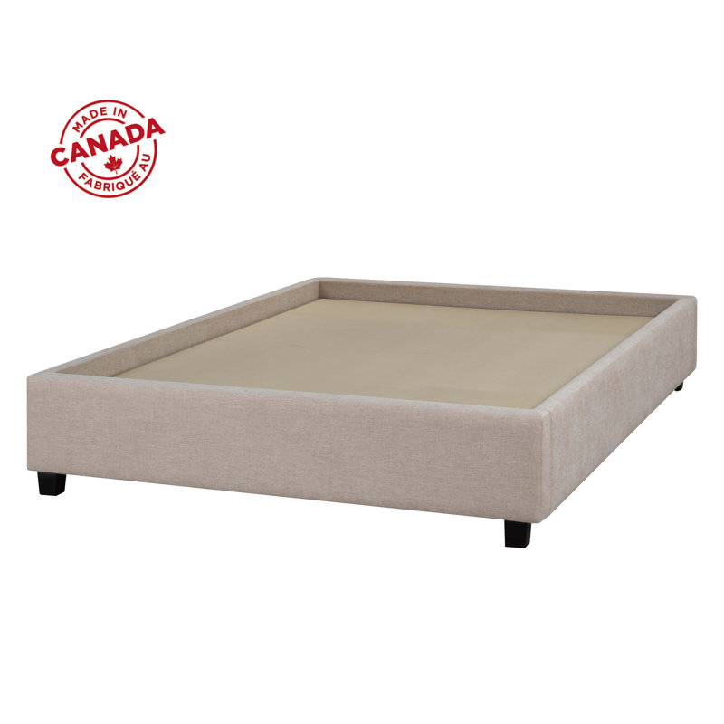 Lit plateforme tapissier Marolina, Grand, Blanc