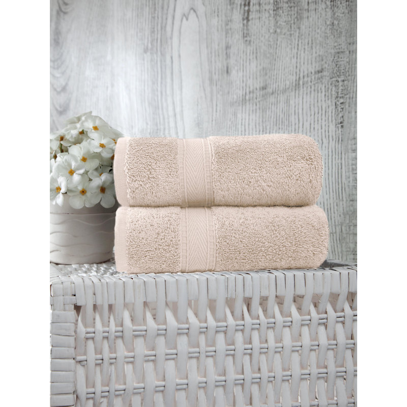 Dinis Turkish Cotton Hand Towel Set, Beige