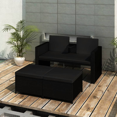 Outdoor Folding Dining Chair with Cushions