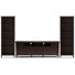 Warm Shaker Solid Wood Transitional 72 Inch Wide Tv Stand With Two 26 Inch Wide Bookcases In Tobacco Brown (set Of 3)
