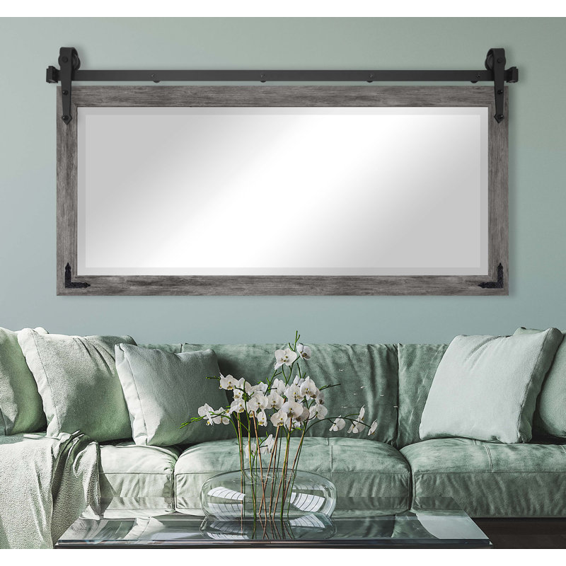 Neace Flat Mirror, 30.5" H x 71" W, Gray