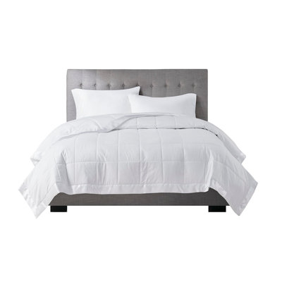 Lightweight Down Alternative Blanket with Satin Trim