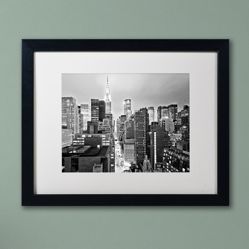 « new york horizon 2 », reproduction de photo sur toile encadrée, H 16 po x l 20 po x P 0,5 po
