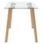 Furman Glass Top Metal Base Dining Table